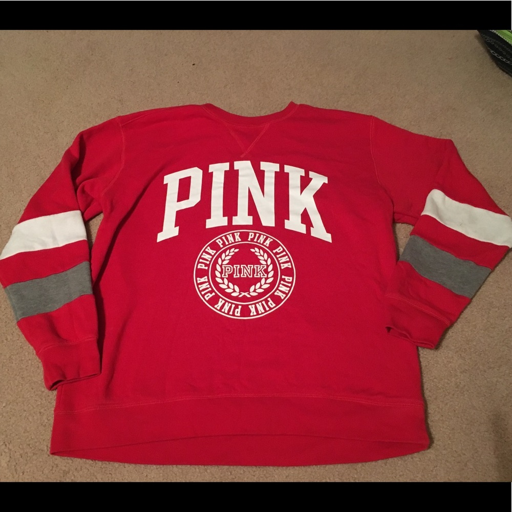 PINK red university sweatshirt
